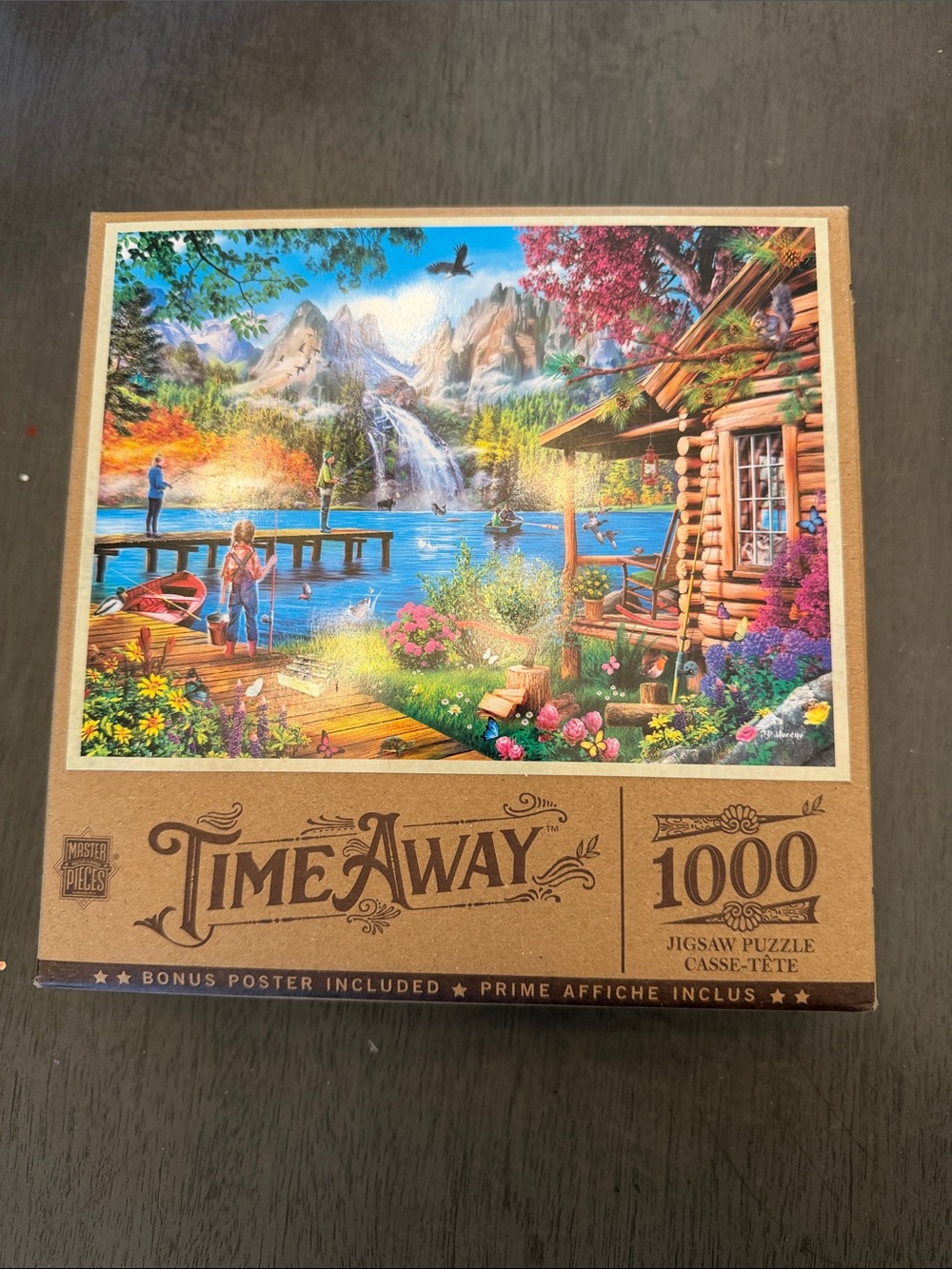 1000-Piece Jigsaw Puzzle – Multicolor Scenic Cabin Lake